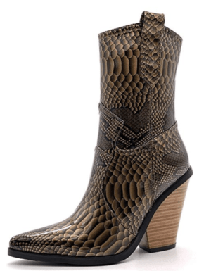 bota vaquera serpiente